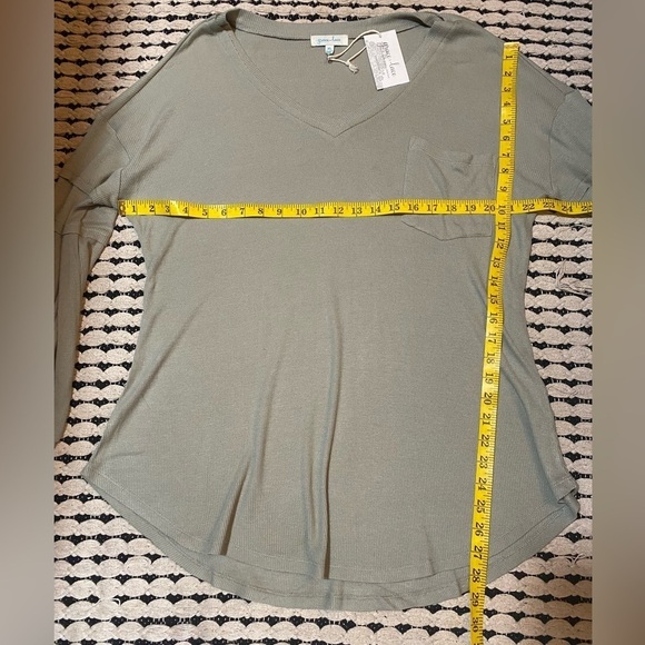 ✨🆕NWT GRACE & LACE Bellissimo Draped Waffle knit long sleeve top Womens size XL - Picture 10 of 12